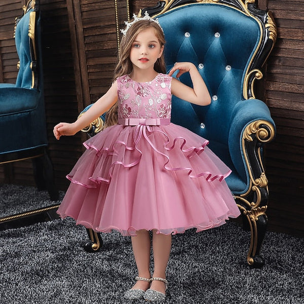 Sequin Girls' Sleeveless Dress Girl Flower Kids FashionChic