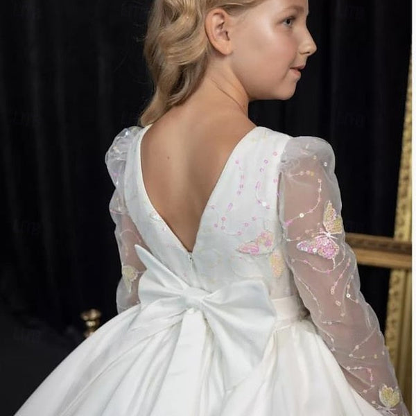 Girls' First Communion Girl Kids Dress Flower Party FashionChic