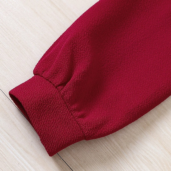 Pieces Girls' Suits 2 Dress Kids Long Color Set Block FashionChic