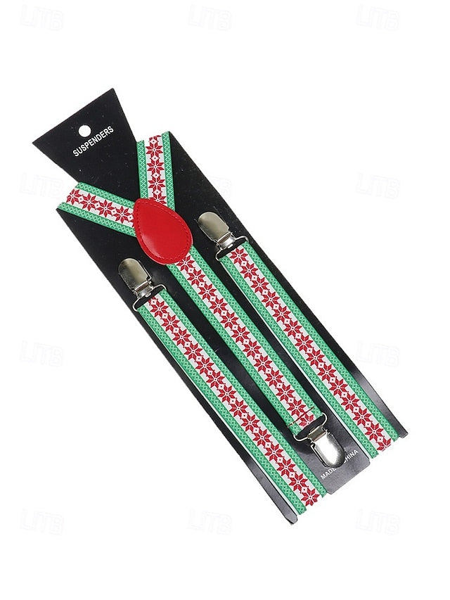 Snowman Christmas Suspenders with Men's FashionChic