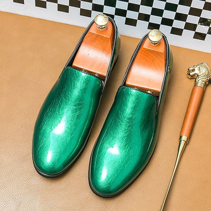 Slip-On Loafers Men's Metallic Shiny Gold – Fashionable FashionChic