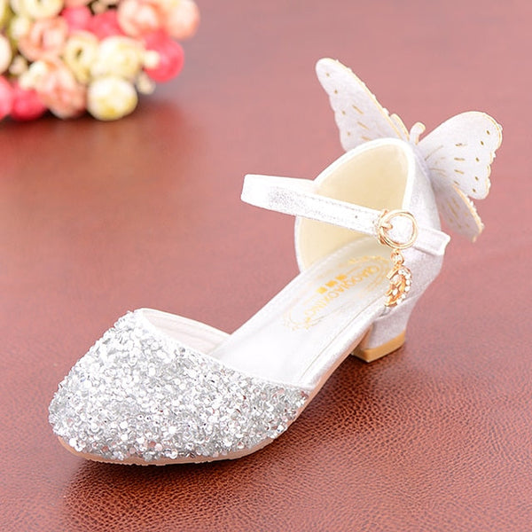Princess Shoes Girls' Glitter Pink – Butterfly Sparkly FashionChic