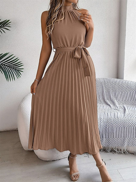 Women's Midi Dress Wrap Dress A Line Dress Pleated Dress FashionChic