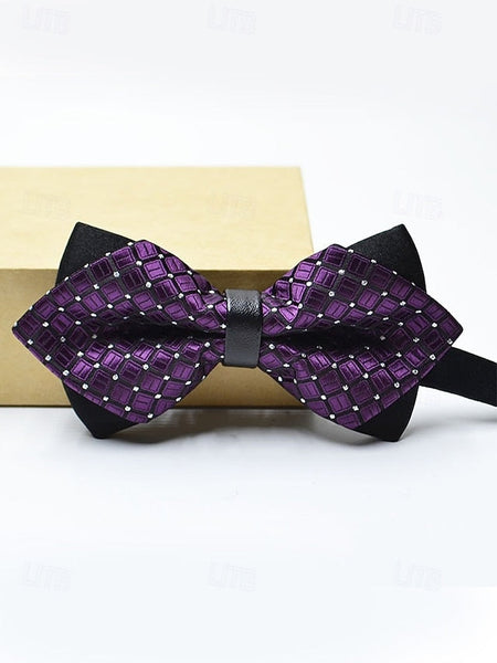 with Geometric Bow Christmas Men's Pattern Tie FashionChic
