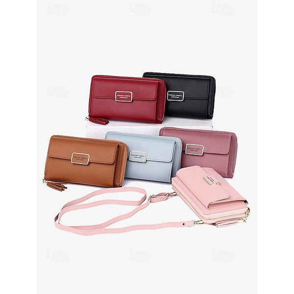 Bag Mobile Leather Crossbody Women's PU Phone Wristlet FashionChic