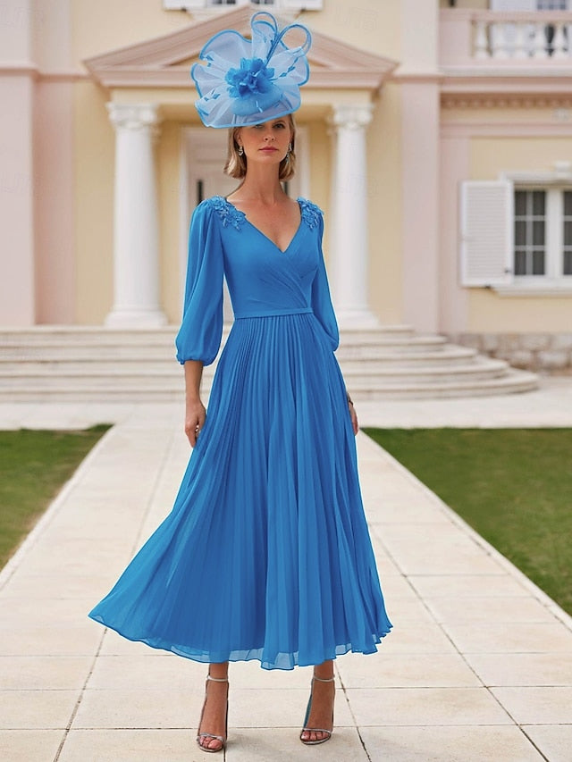 Dress A-Line of Elegant Wedding Beach the Bride V Mother FashionChic