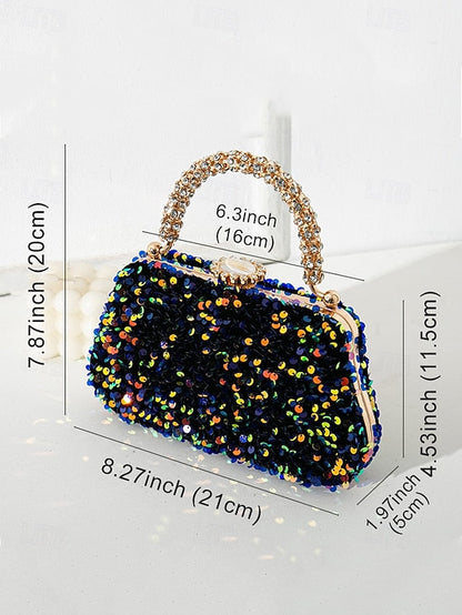 Vintage Bag Embellished Women's Sequin Evening – Clutch FashionChic
