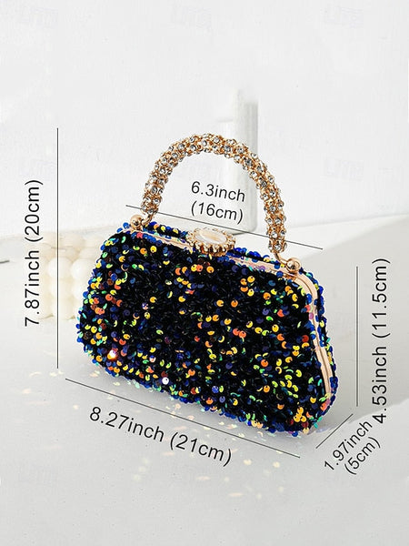 Vintage Bag Embellished Women's Sequin Evening – Clutch FashionChic