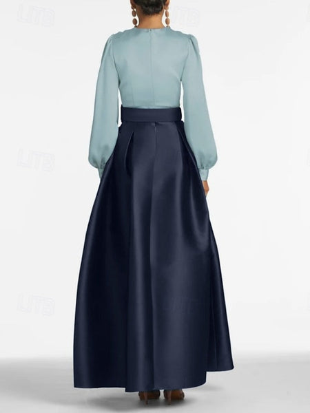 Gown High Guest Floor A-Line Dress Formal Split Wedding Evening FashionChic