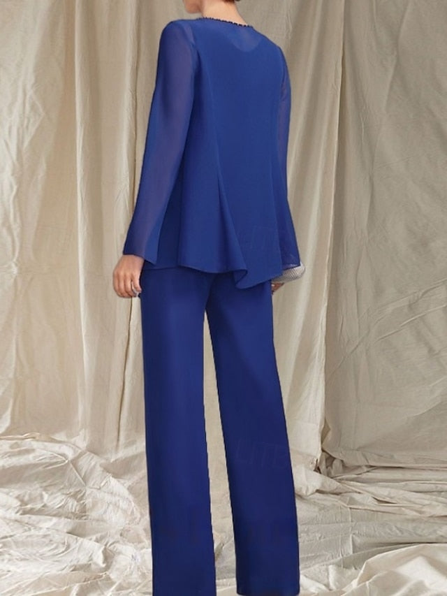 Mother Guest Pantsuit of Piece the Wedding Bride 3 Elegant Dress FashionChic