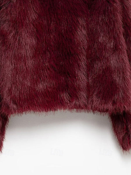 Faux Warm Comfortable Coat Leathers Furs Fur Women's FashionChic