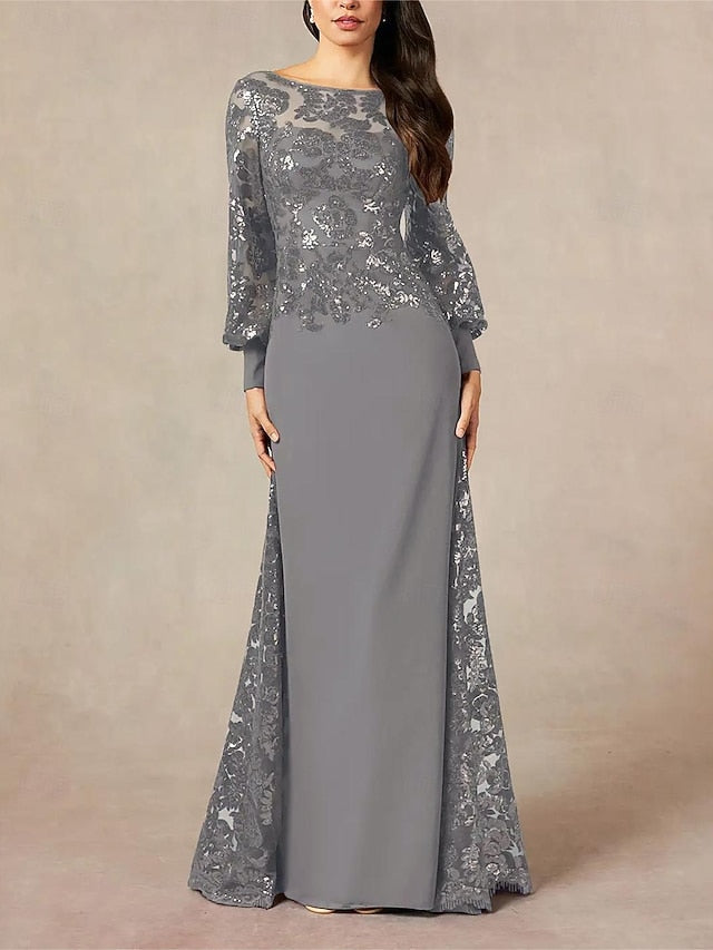 Elegant Mother of A-Line Bride Formal Guest Dress the Wedding FashionChic