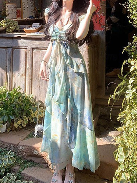 Women's Long Dress Maxi Dress Print Dress Modern Vacation FashionChic