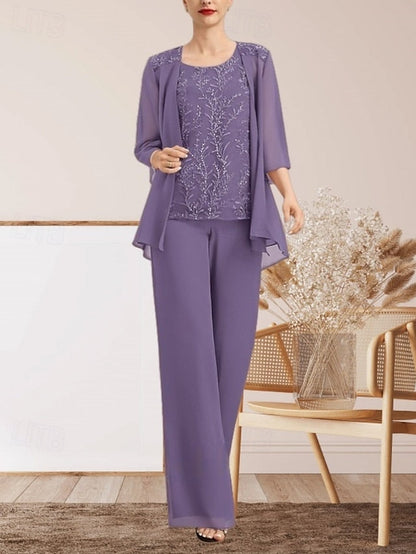 Elegant Mother Piece Pantsuit of Guest Wedding 3 Dress the Bride FashionChic