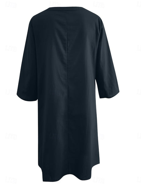 Women's Mini Dress Shift Dress Casual Daily  Cotton Linen