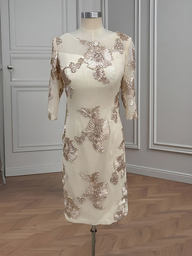 Lace Two Piece of Floral Dress the Mother Bride Embroidered FashionChic