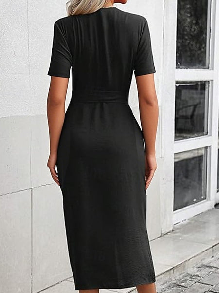 Women's Midi Dress Shirt Dress Fashion Modern Vacation