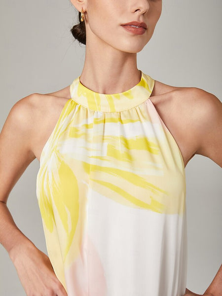 Super loose A-line summer vacation halter dress