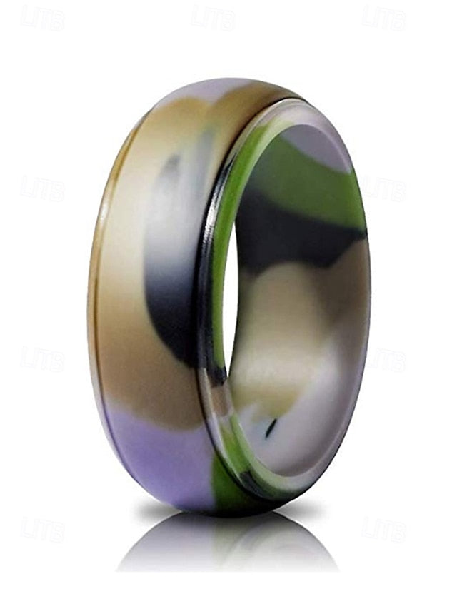 Ring Matte Black Comfortable Silicone Durable for Men – FashionChic