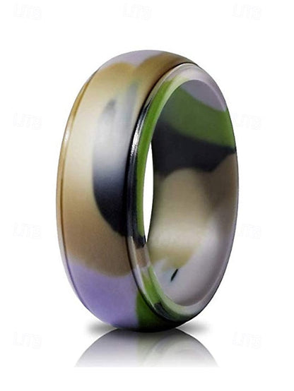 Ring Matte Black Comfortable Silicone Durable for Men – FashionChic