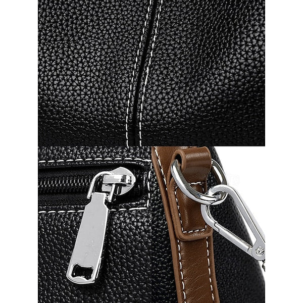 Bag Brown Hobo Leather Faux with Accents Green FashionChic