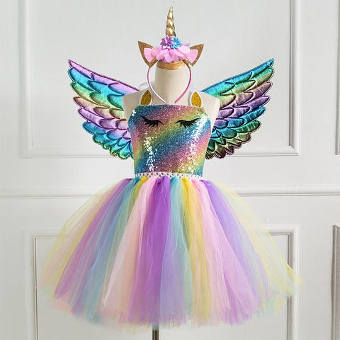 Movie Dress Unicorn Cosplay Girls' Vacation New FashionChic