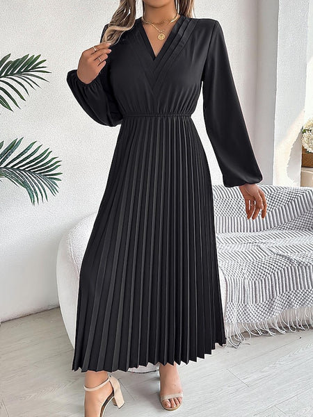 Women's Work Dress Satin A Line Dress Fashion Office Long
