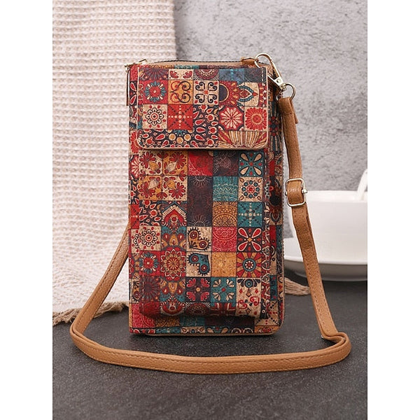 Women’s Vintage Adjustable Boho Phone Bag with Crossbody FashionChic