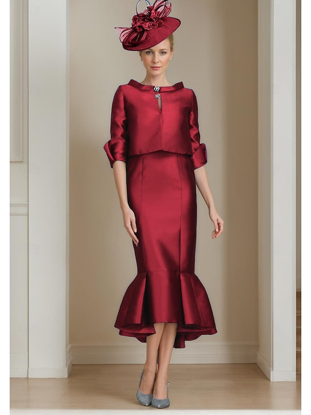 Dress Mother of Formal Guest Piece Bride Two the Mermaid Wedding FashionChic