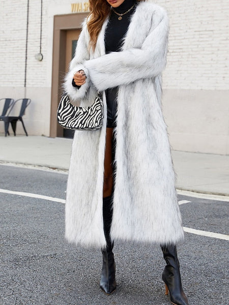 Faux Comfortable Women's Coat Fur Furs Warm FashionChic