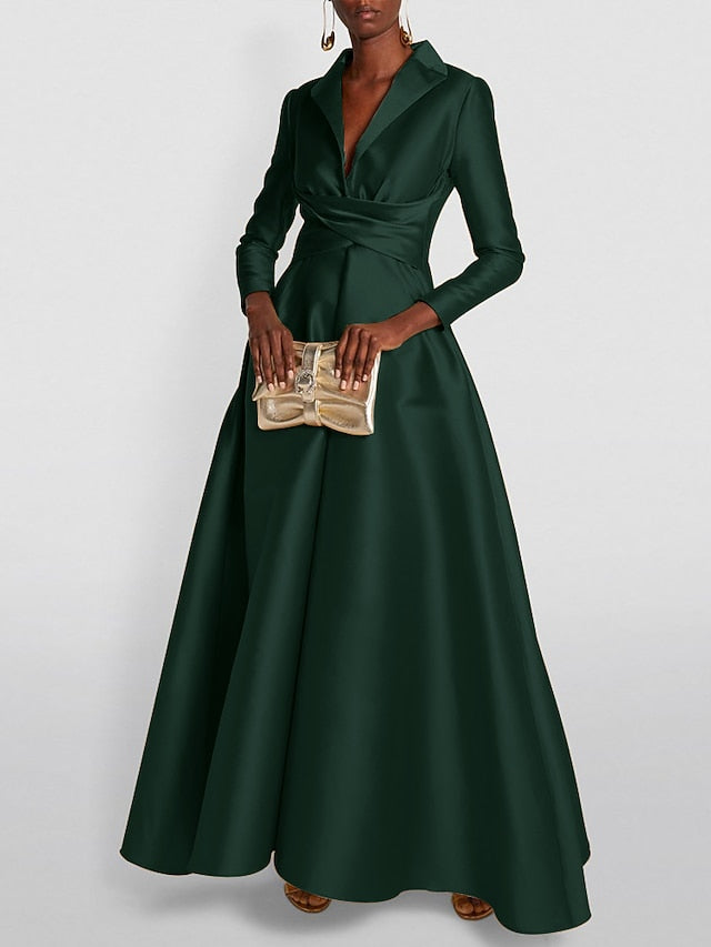 Evening A-Line Formal Tuxedo Dress Gown Elegant Wedding FashionChic