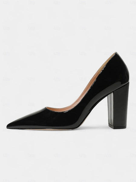 Classic Suede Women's Heel | Block Pointed High Heels Toe FashionChic