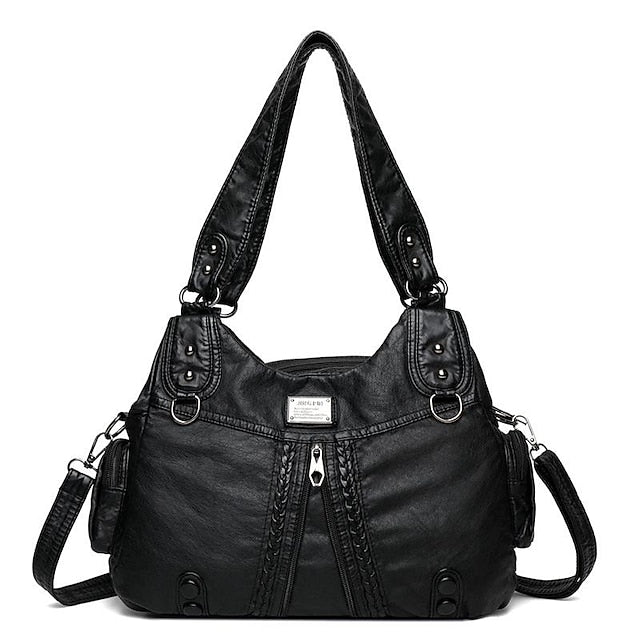 Boston Leather Handbag Shoulder Bag Women's Hobo PU FashionChic