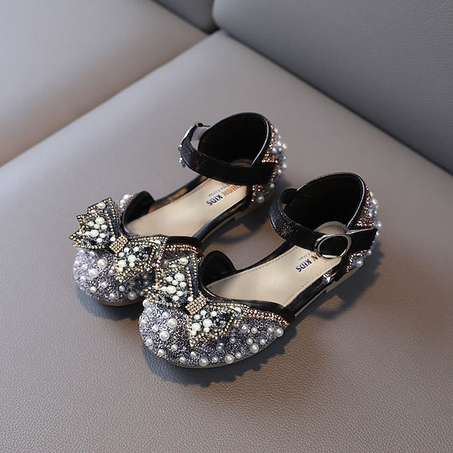 Girls' Glitters Lolita Dress Shoes Rubber Flats Daily PU FashionChic