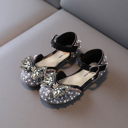 Girls' Glitters Lolita Dress Shoes Rubber Flats Daily PU FashionChic