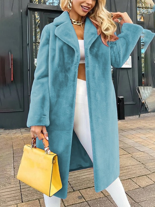 Fur Women's Warm Comfortable Faux Furs Coat FashionChic
