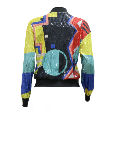 AI Sequined Patchwork Jacket Furdela