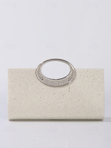 Evening Gold with Women's Silver Clutch Glitter Bag FashionChic