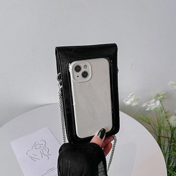 Leather Women's Phone Bag Daily PU Mobile Crossbody FashionChic