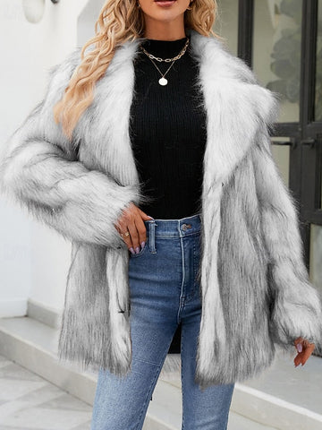 Furs Coat Fur Women's Faux Warm Comfortable FashionChic