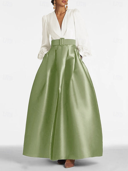 Gown High Guest Floor A-Line Dress Formal Split Wedding Evening FashionChic