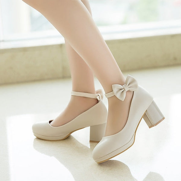 Girls' - Shoes Mary for White Weddings Jane Bow Perfect FashionChic