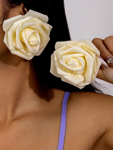 Earrings Flower Statement - Floral Oversized Women's Drop FashionChic