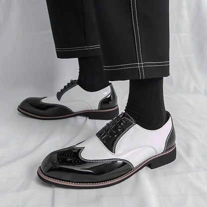 Patent Gold Oxford and Men's Black Leather with Shoes FashionChic