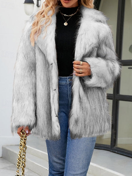 Furs Coat Fur Women's Faux Warm Comfortable FashionChic