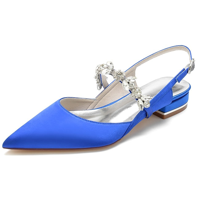 Crystal Flat Bridal Women's Heel Shoes Wedding FashionChic