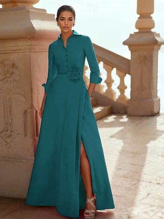 Evening Elegant Length Floor Formal A-Line Wedding Dress Gown FashionChic