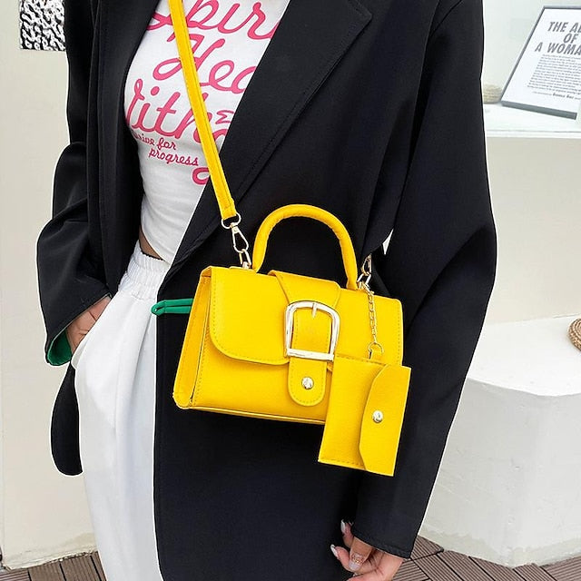 Durable PU Handbag Leather Women's Crossbody Bag Daily FashionChic