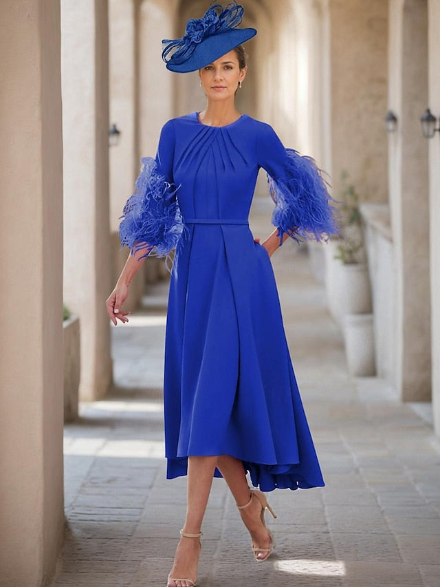 the of Guest A-Line Elegant Mother Bride Dress Wedding Jewel FashionChic