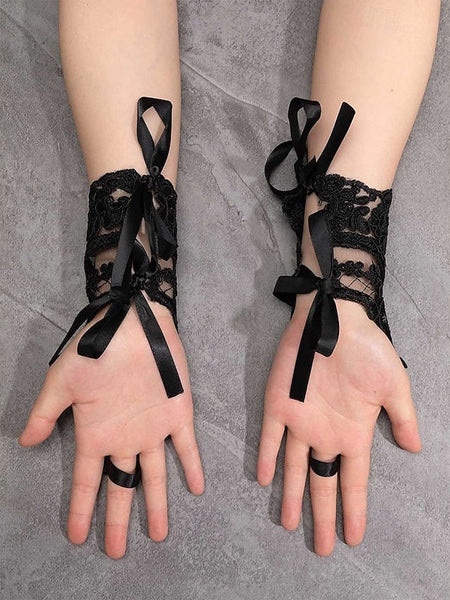 Gloves Vintage White Lace Bridal Elegant – Wedding Fingerless FashionChic